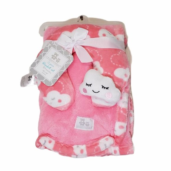 Cribmates Other - NWT Cribmates Two Piece Cloud Blanket Set Pink